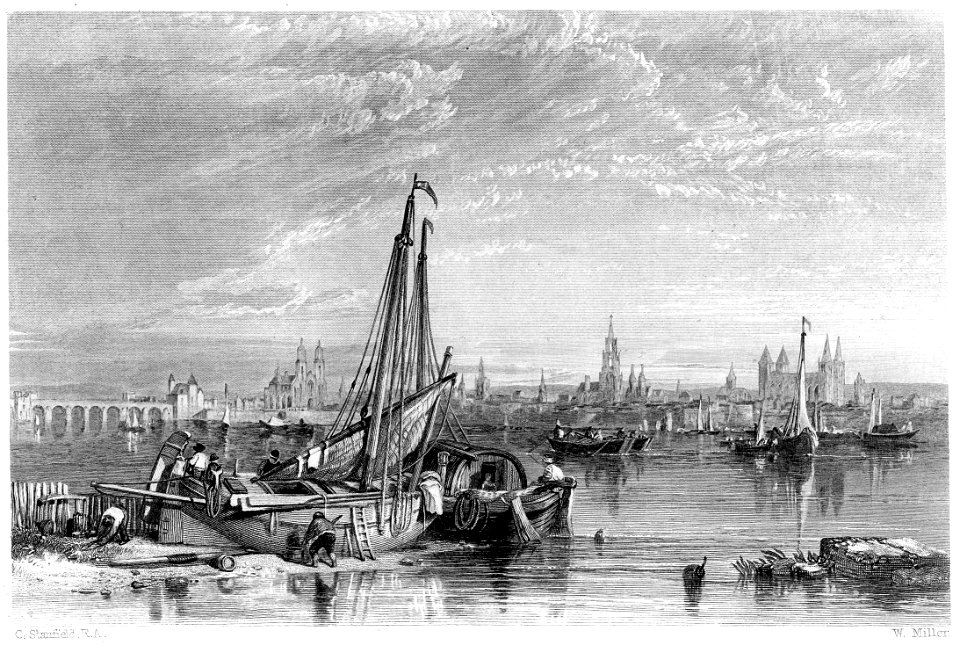 Tours engraving by William Miller after C Stanfield