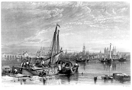 Tours engraving by William Miller after C Stanfield
