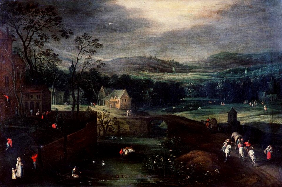 Townscape with extensive landscape