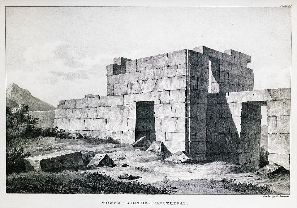 Tower and gates at Eleutherai - Dodwell Edward - 1834