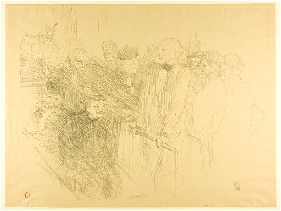 Toulouse-Lautrec - The Arton Trial, Ribot Giving Evidence (second plate), 1948.443
