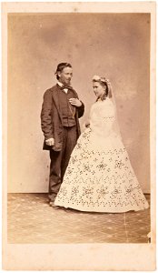 Townsend Duryea - Studio portrait of standing bride and groom - Google Art Project