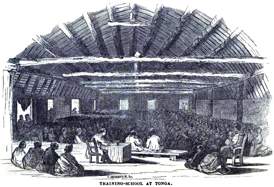 Training-School at Tonga (June 1852, p.60, IX) - Copy
