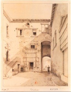 Toulouse. Cour d'une maison Renaissance (Claude-Félix-Théodore d'Aligny)