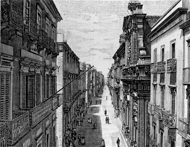 Trapani – Corso Vittorio Emanuele (xilografia)
