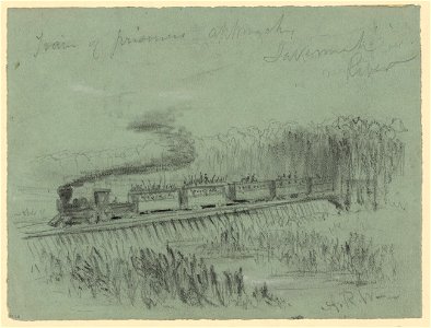 Train of prisoners approaches Savannah River LCCN2004660536