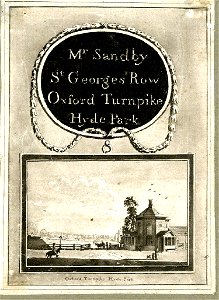Trade card of Paul Sandby drawing master