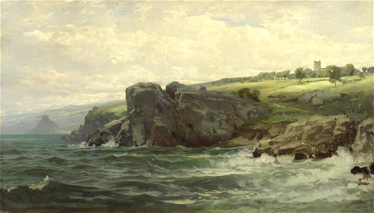 Tower on the Cornish Coast-William Trost Richards