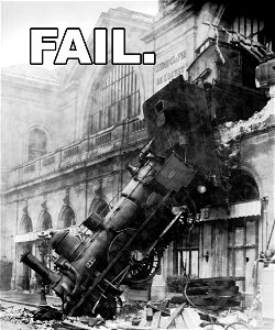 Train wreck at Montparnasse 1895 FAIL