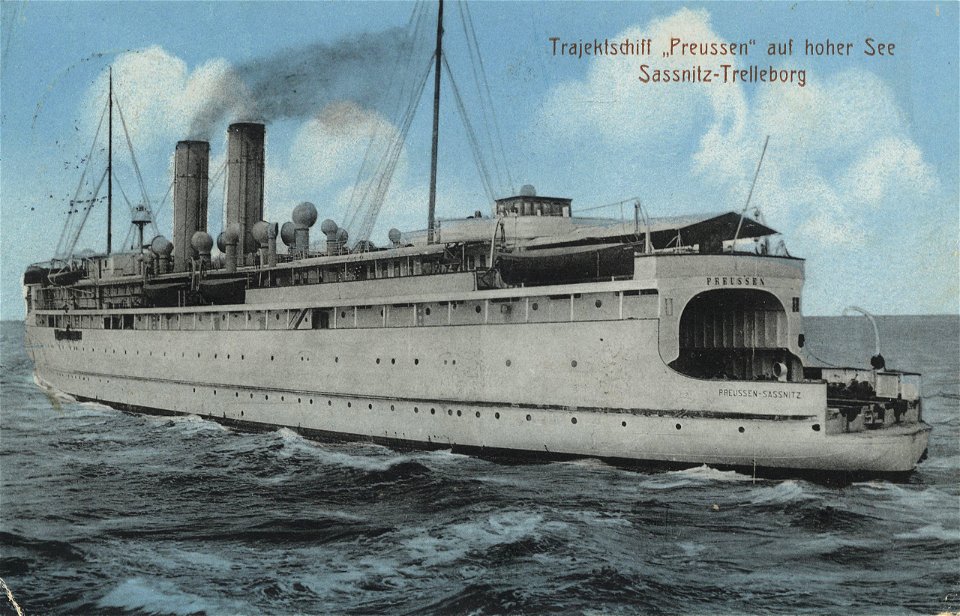 Trajektschiff Preussen auf hoher See