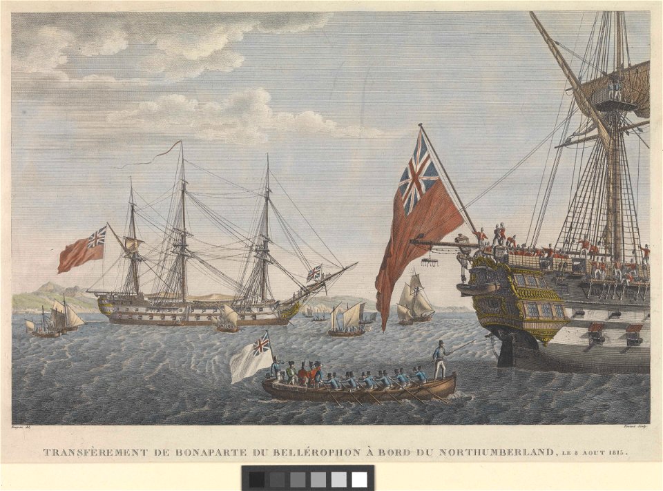 Transferement de Bonaparte du Bellerophon on board du Northumberland le 8 Aout 1815 RMG PW7994
