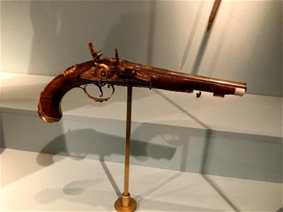 Toy pistol, circa 1750-1800. Free illustration for personal and commercial use.