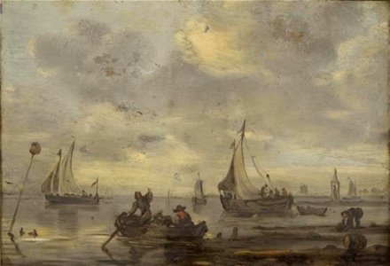 Trant-naar Jan van Goyen - Riviermonding met boten - Cat. 505 - Philadelphia Museum of Art