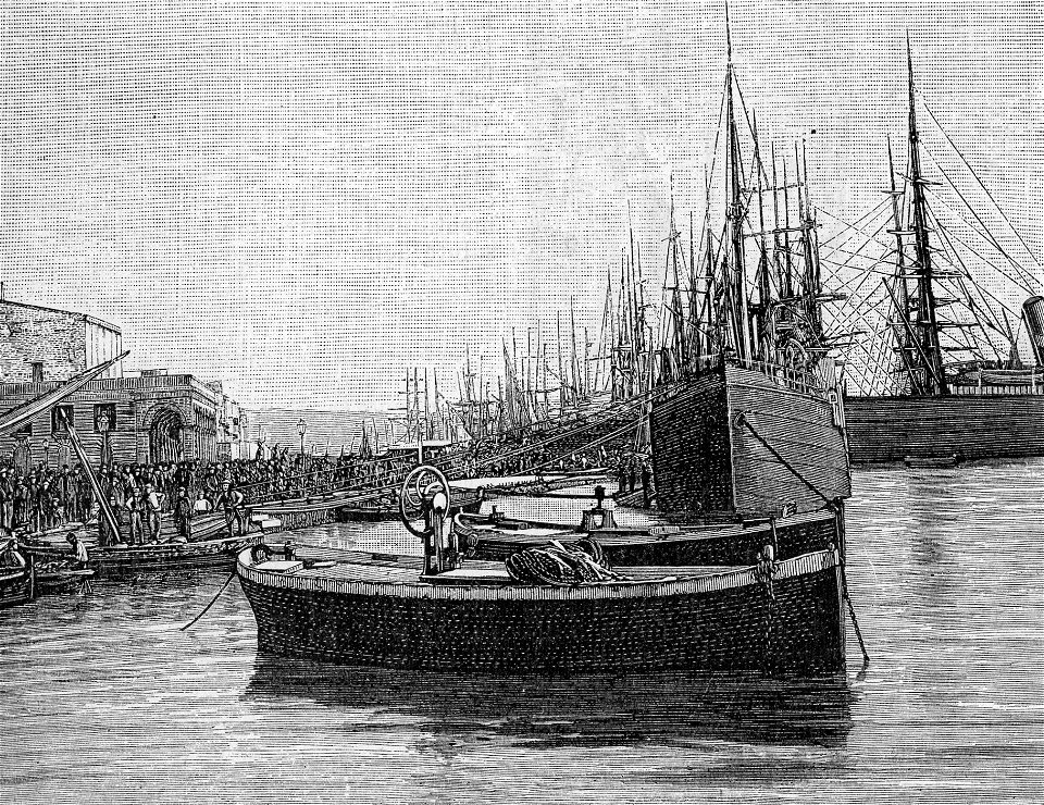 Trapani – Nel porto (xilografia)