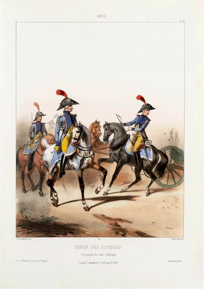 Train d'artillerie de la Garde consulaire d'après Marbot