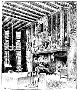 Town House Dining Room, fig 1 (Modern Homes, 1909). Free illustration for personal and commercial use.