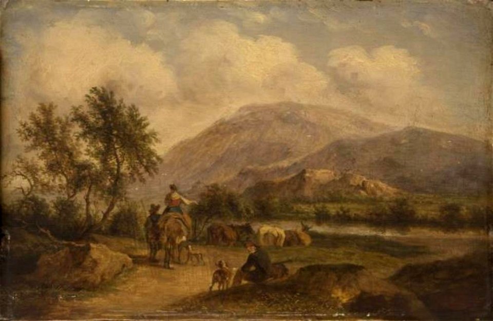 Trant-naar Nicolaes Berchem - Italianiserend landschap met herder en vee - Cat. 614 - Philadelphia Museum of Art
