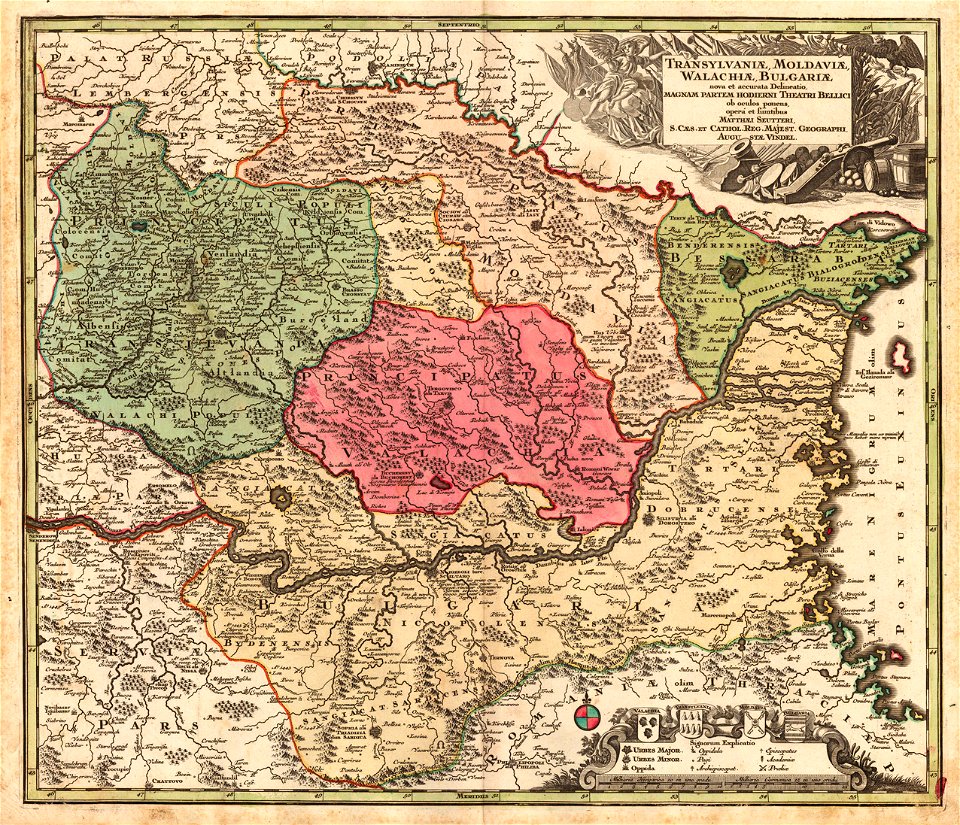 Transylvaniae, Moldaviae, Walachiae, Bulgariae nova et accurata Delineatio, Magnam Partem Hodierni