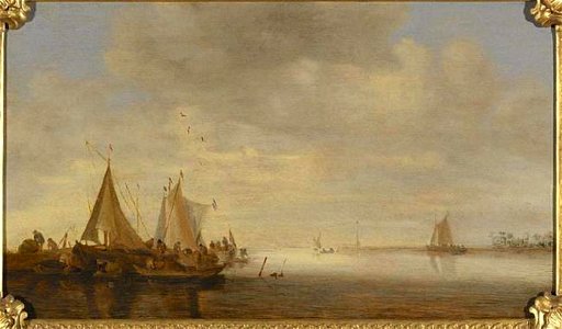 Trant van Jan van Goyen - Rivieroever met vissersboten - NM 446 - Nationalmuseum
