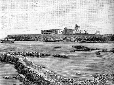 Trani - Antico monastero di Colonna (xilografia)