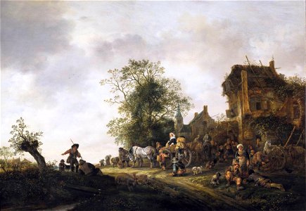 Travellers at a Country Inn 1645 Isaack van Ostade