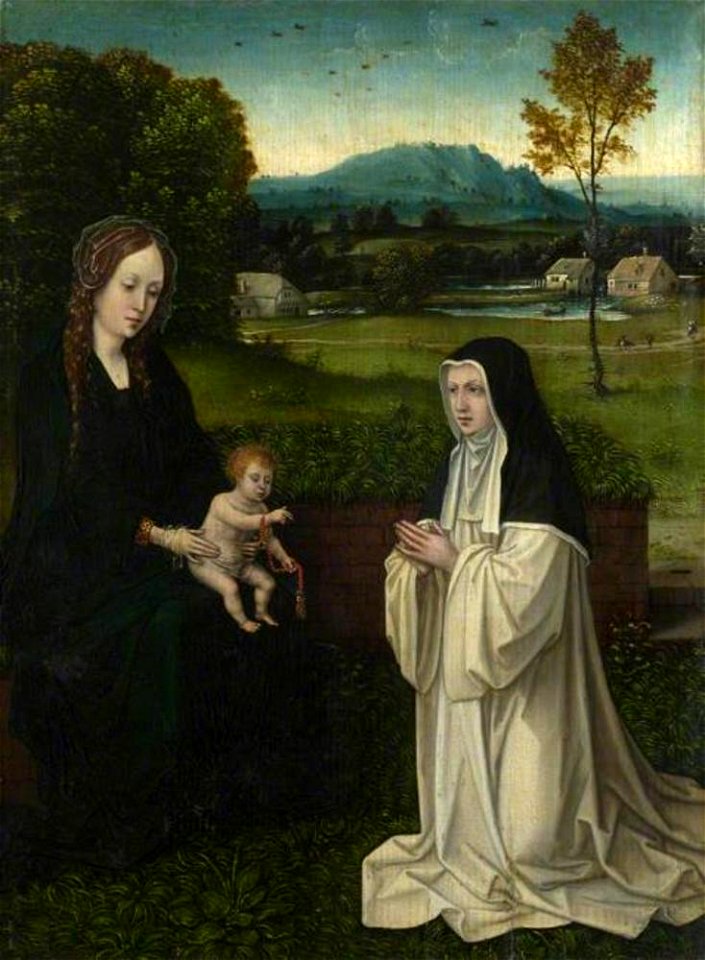 Trant van Joachim Patinir - Maria met kind en een non - NG945 - National Gallery
