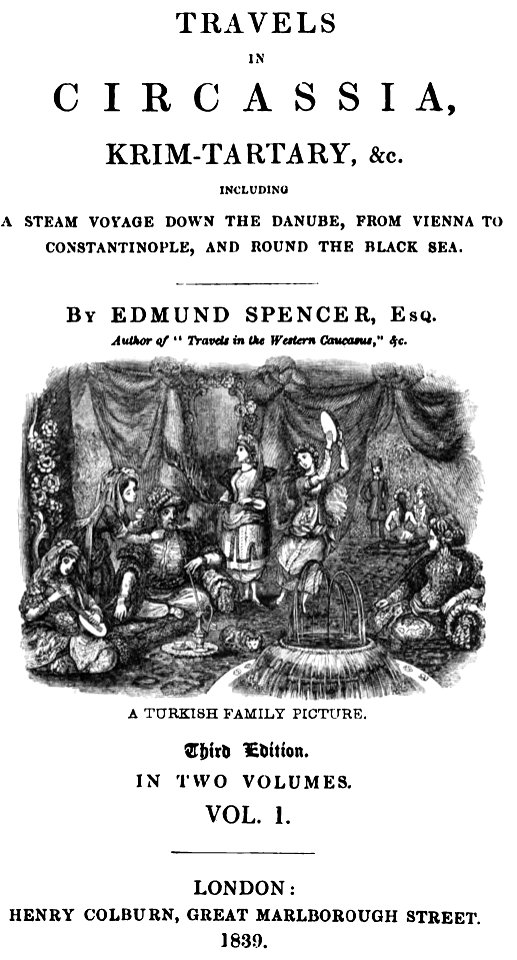 Travels in Circassia, Krim-tartary, &c. Cover 2. Free illustration for personal and commercial use.