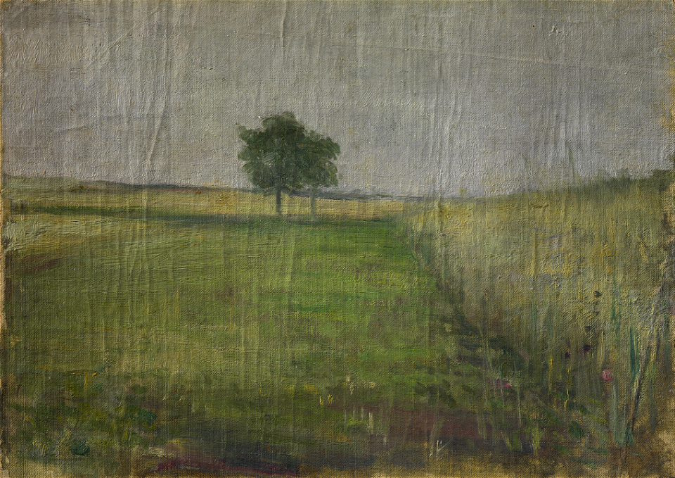Trees Standing in the Fields by Kuroda Seiki (Kuroda Kinenkan)