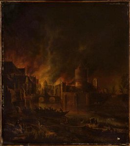 Trant-naar Aert van der Neer - Brand in een stad bij nacht - Cat. 554 - Philadelphia Museum of Art