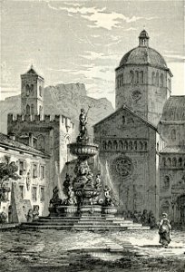 Trento fontana in piazza del Duomo