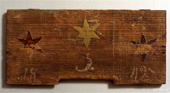 Tri šesterokrake zvezde (panjska končnica, 1842)