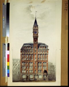 Tribune Building, New York City. Preliminary elevation. Rendering LCCN2011648074