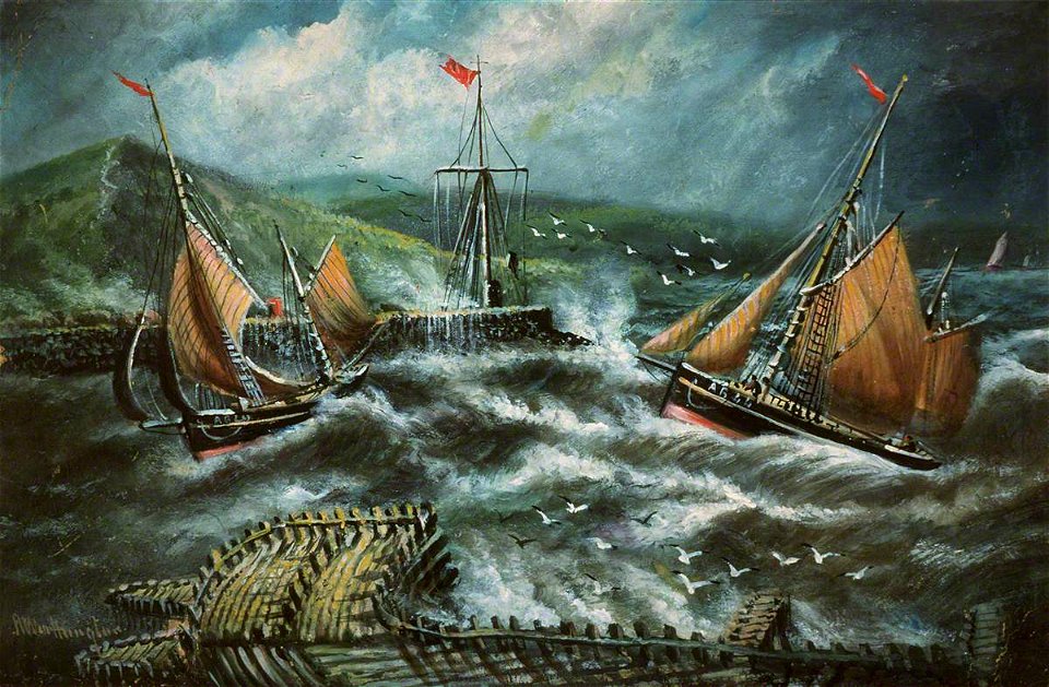 Trawlers Entering Aberystwyth (gcf00953)