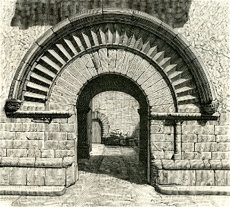 Trapani porta del palazzo Scirinda incisore anonimo 1892