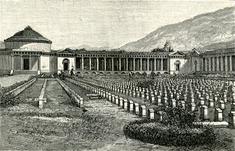 Trento il Cimitero xilografia