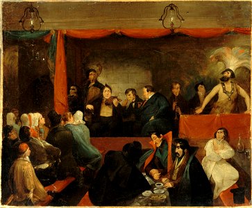 Traviès - Le Café des Aveugles, au Palais-Royal - P1465 - Musée Carnavalet