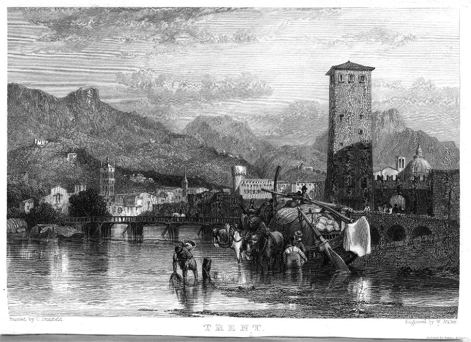 Trent engraving by William Miller after Clarkson Stanfield