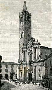 Treviglio collegiata di San Martino xilografia