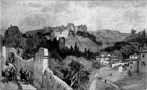 Trebizond, Old Walls on the West Side of the Town - ILN 1895. Free illustration for personal and commercial use.