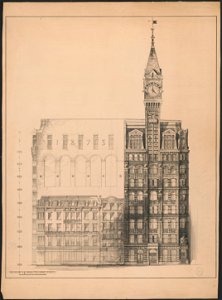 Tribune Building, New York City. Preliminary elevation. Rendering LCCN2016649931