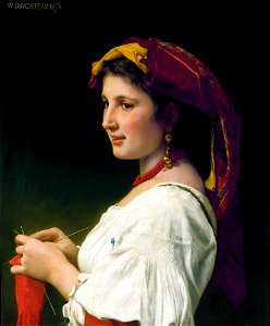 Tricoteuse, by William-Adolphe Bouguereau