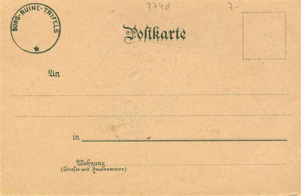 Trifels, Rheinland-Pfalz - Stadtansicht (back) (Zeno Ansichtskarten)