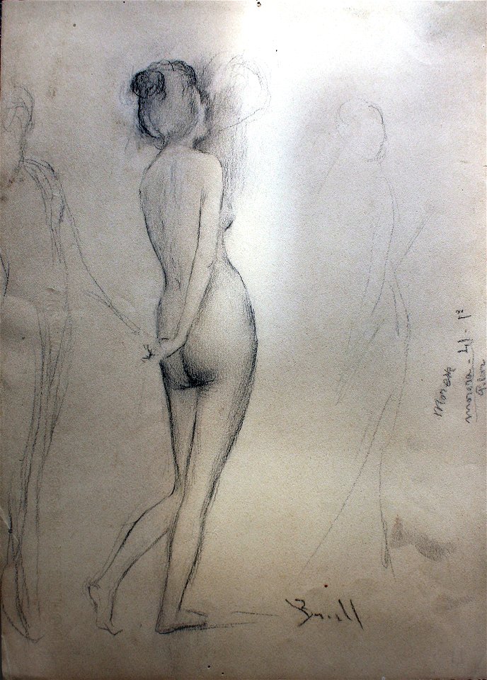 Tres noies amb les mans entrellaçades - Joan Brull i Vinyoles (1863-1912)