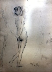 Tres noies amb les mans entrellaçades - Joan Brull i Vinyoles (1863-1912)