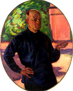 Triik, Nikolai. Autoportree. Õli, lõuend. 110x88 (ovaalne), TKM TR 211 M 86