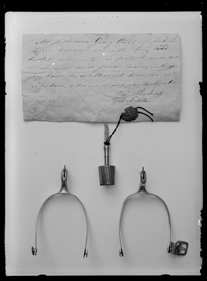 Trepaneringsborr, använd vid trepaneringen av friherre Georg Carl von Döbeln (1758-1820) 1791 - Livrustkammaren - 69203