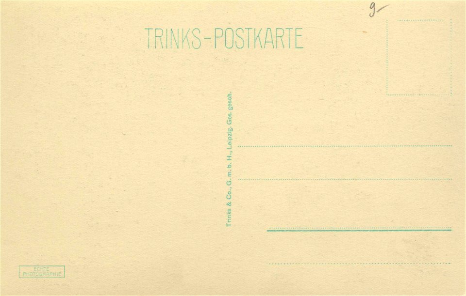 Trinks & Co. PC 0060 Hannover, Köbelinger Strasse mit Marktkirche. Adressseite