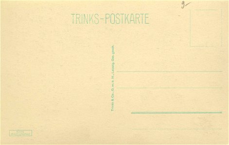 Trinks & Co. PC 0060 Hannover, Köbelinger Strasse mit Marktkirche. Adressseite