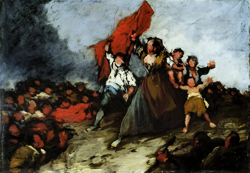 Triunfo de la Revolución - Círculo de Eugenio Lucas Velázquez