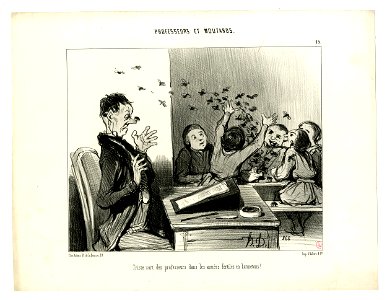 Triste sort des professeurs dans les années fertiles en hannetons (Teachers' poor fate during maybug season) (BM 1918,0511.205)
